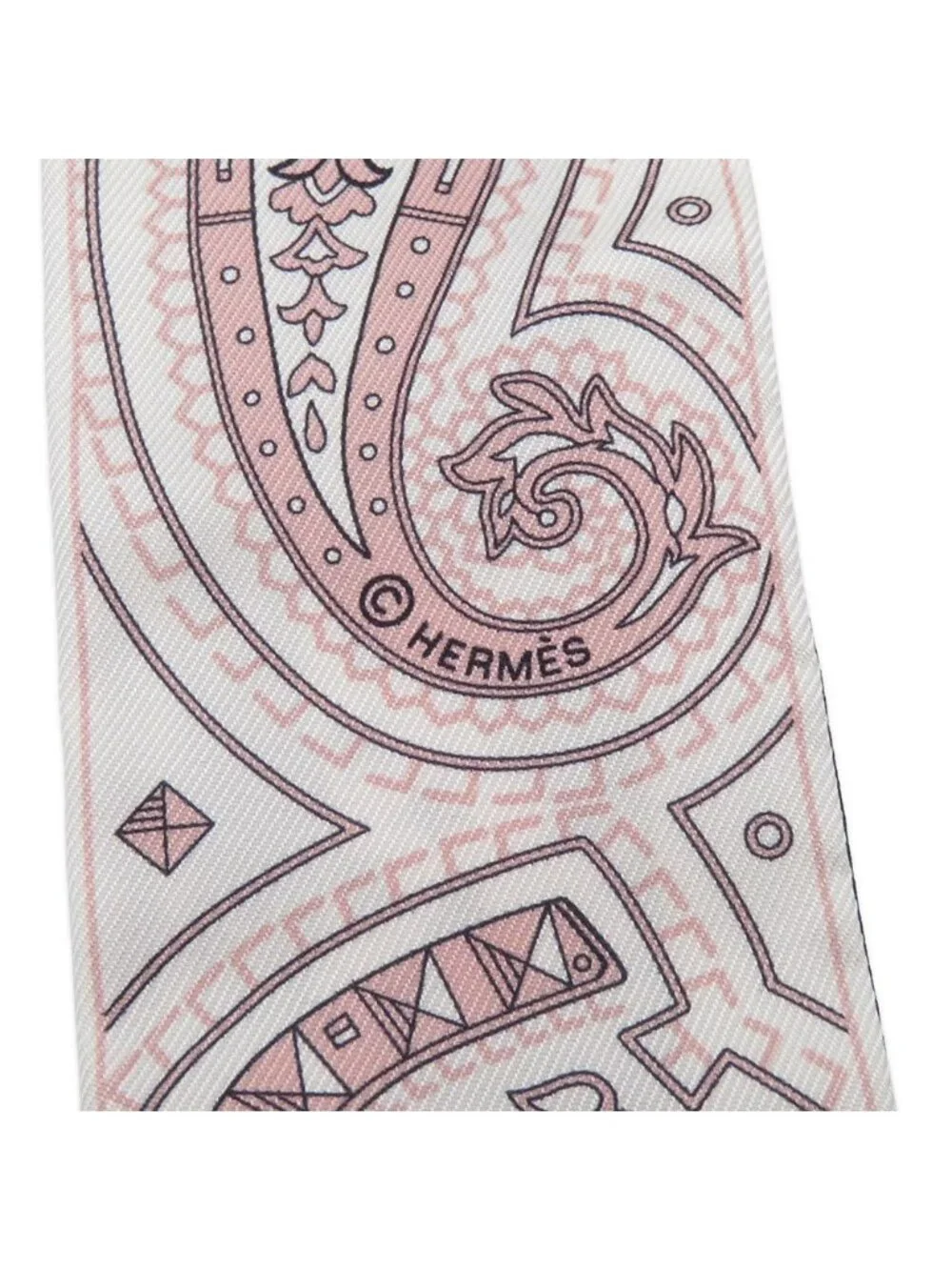 ★SOLD★ Hermes Scarf Cheval de Coeur Bandana Black White - Picture 9 of 10
